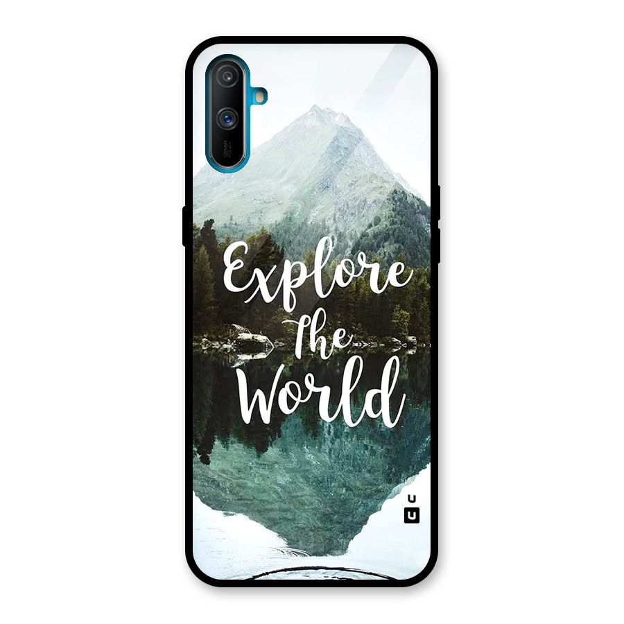 Explore The World Glass Back Case for Realme C3