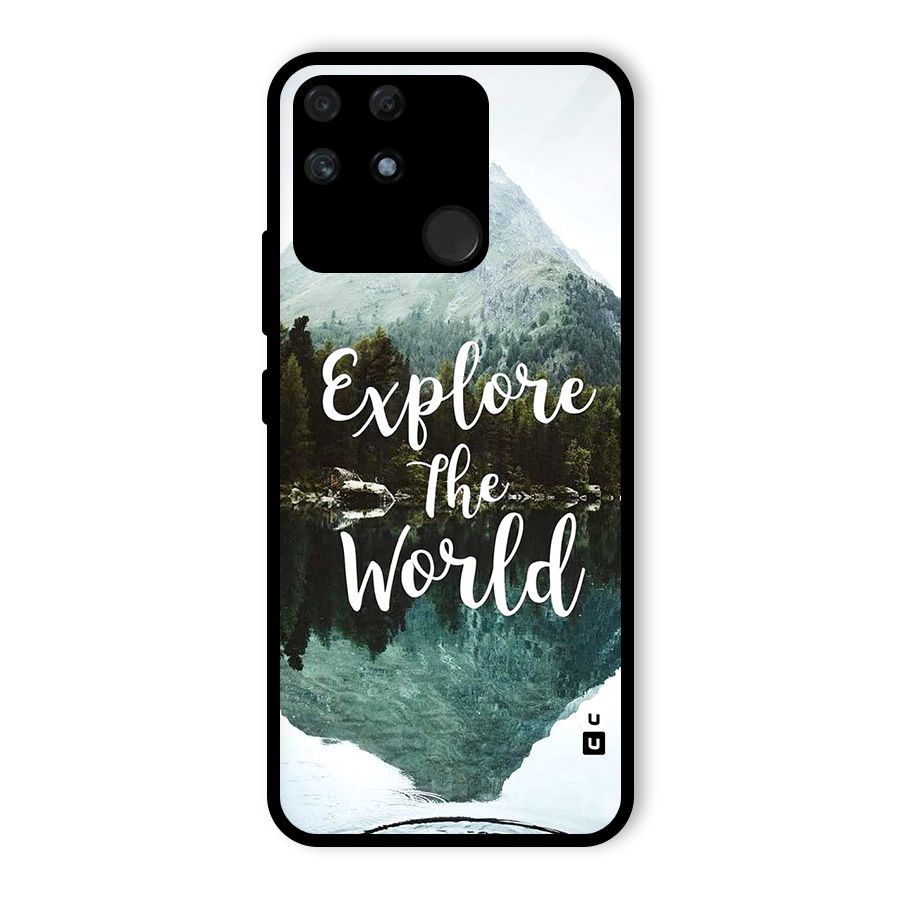 Explore The World Glass Back Case for Realme Narzo 50A