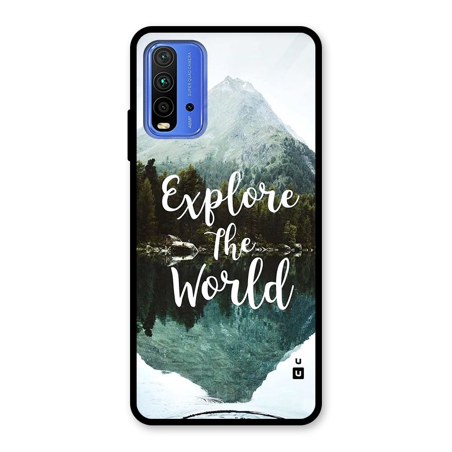Explore The World Glass Back Case for Redmi 9 Power