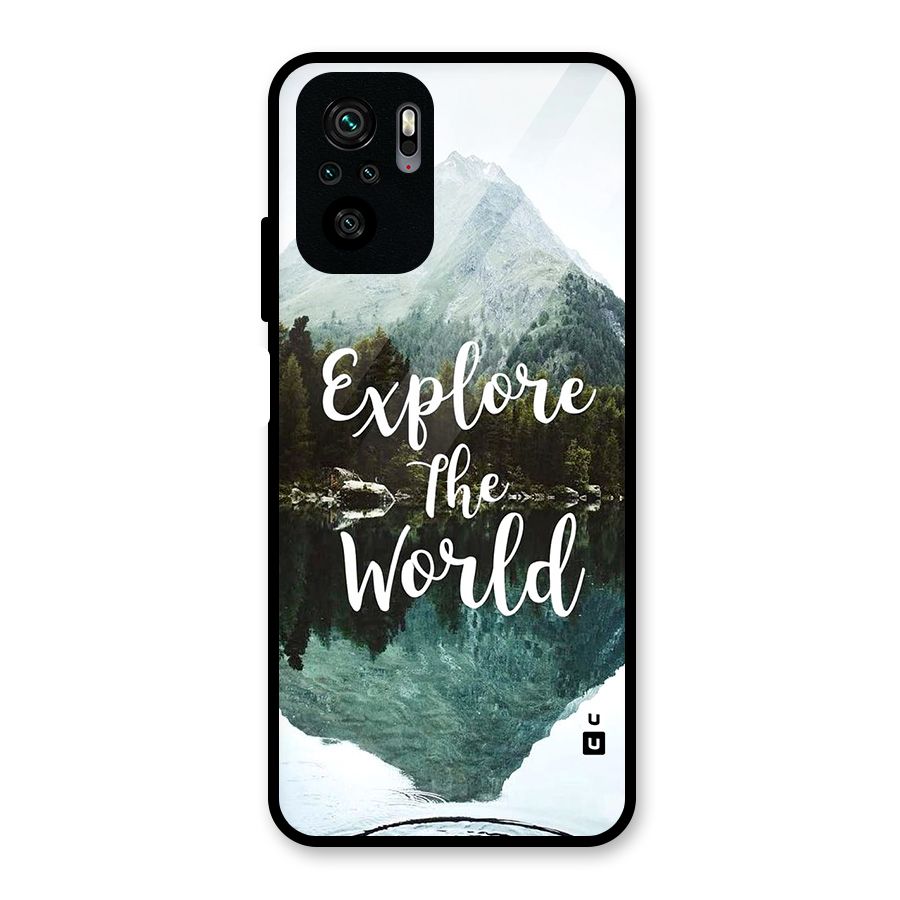 Explore The World Glass Back Case for Redmi Note 10S