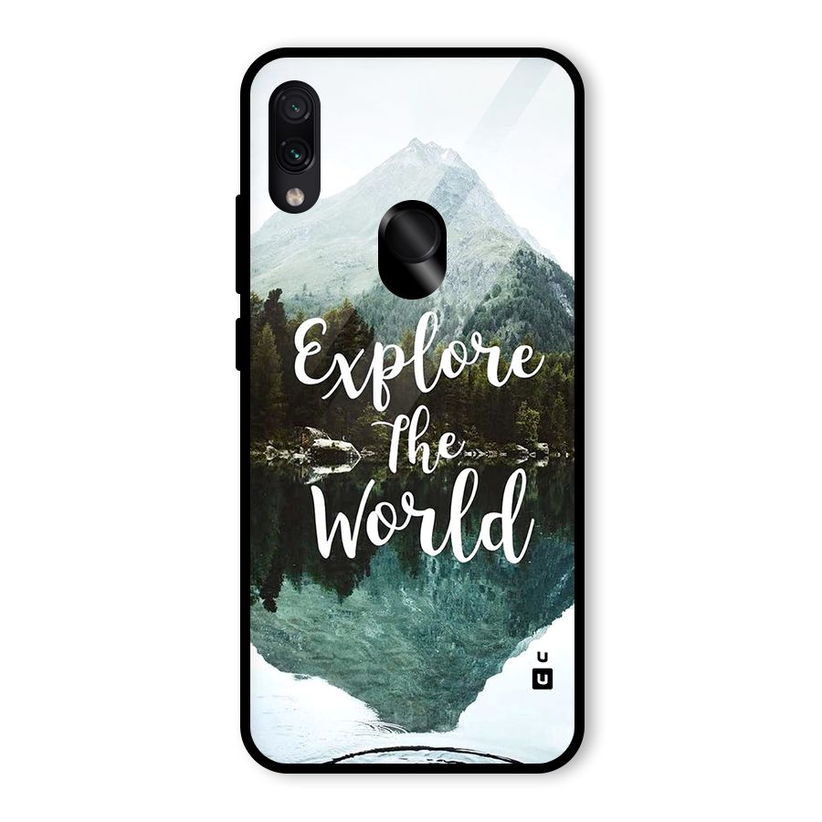 Explore The World Glass Back Case for Redmi Note 7S