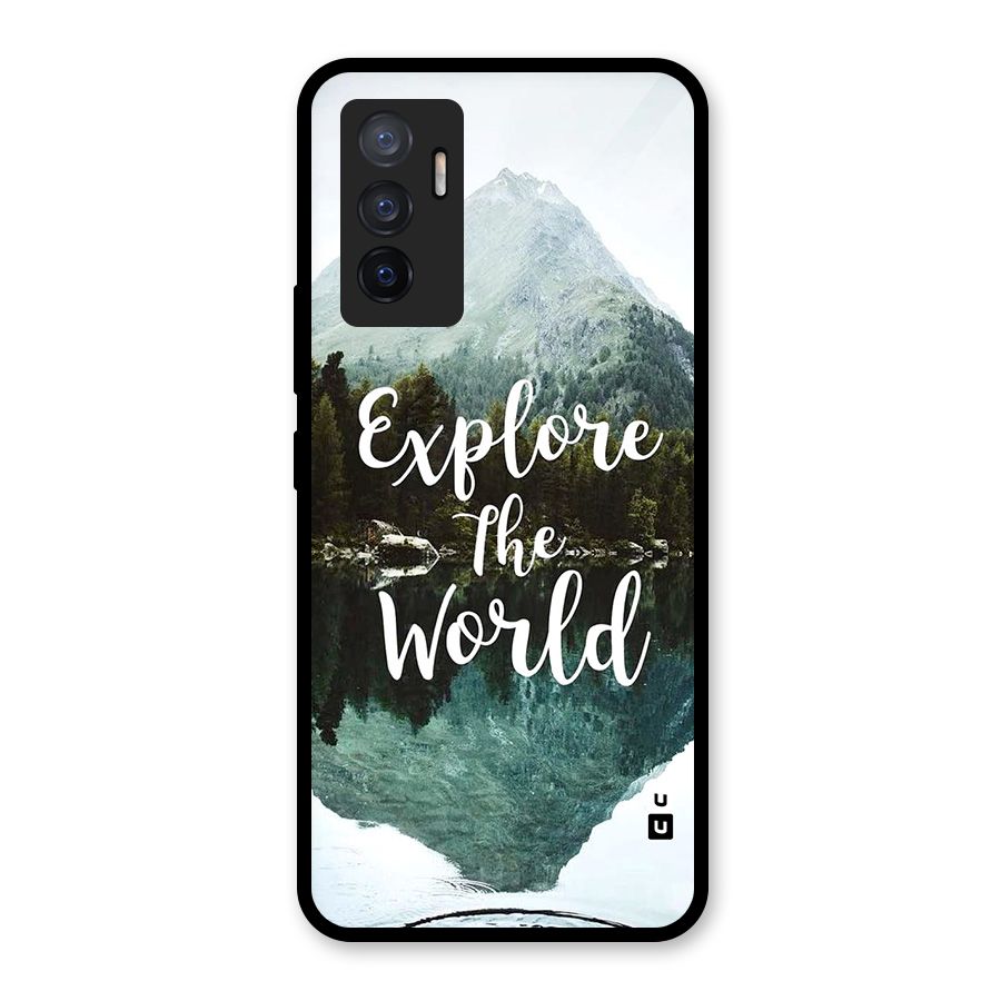 Explore The World Glass Back Case for Vivo V23e