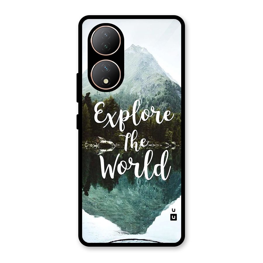 Explore The World Glass Back Case for Vivo Y100A