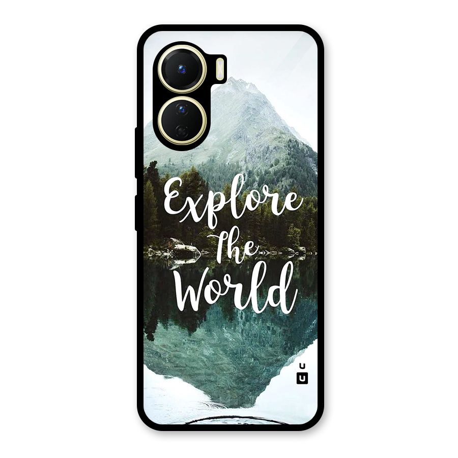 Explore The World Glass Back Case for Vivo Y16