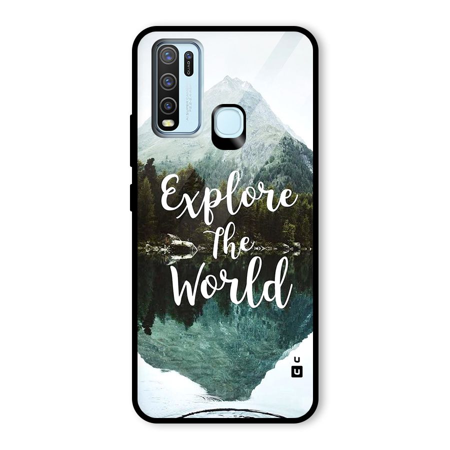 Explore The World Glass Back Case for Vivo Y30