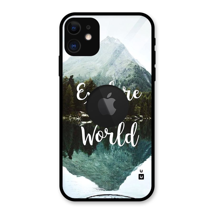 Explore The World Glass Back Case for iPhone 11 Logo Cut