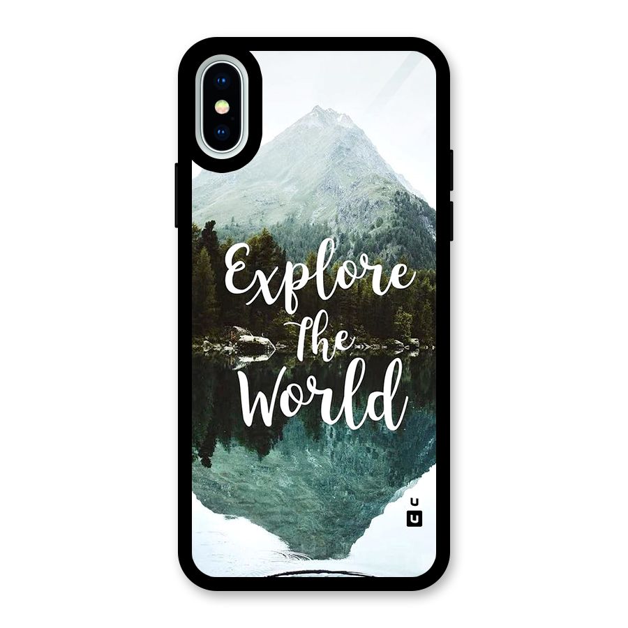 Explore The World Glass Back Case for iPhone XS