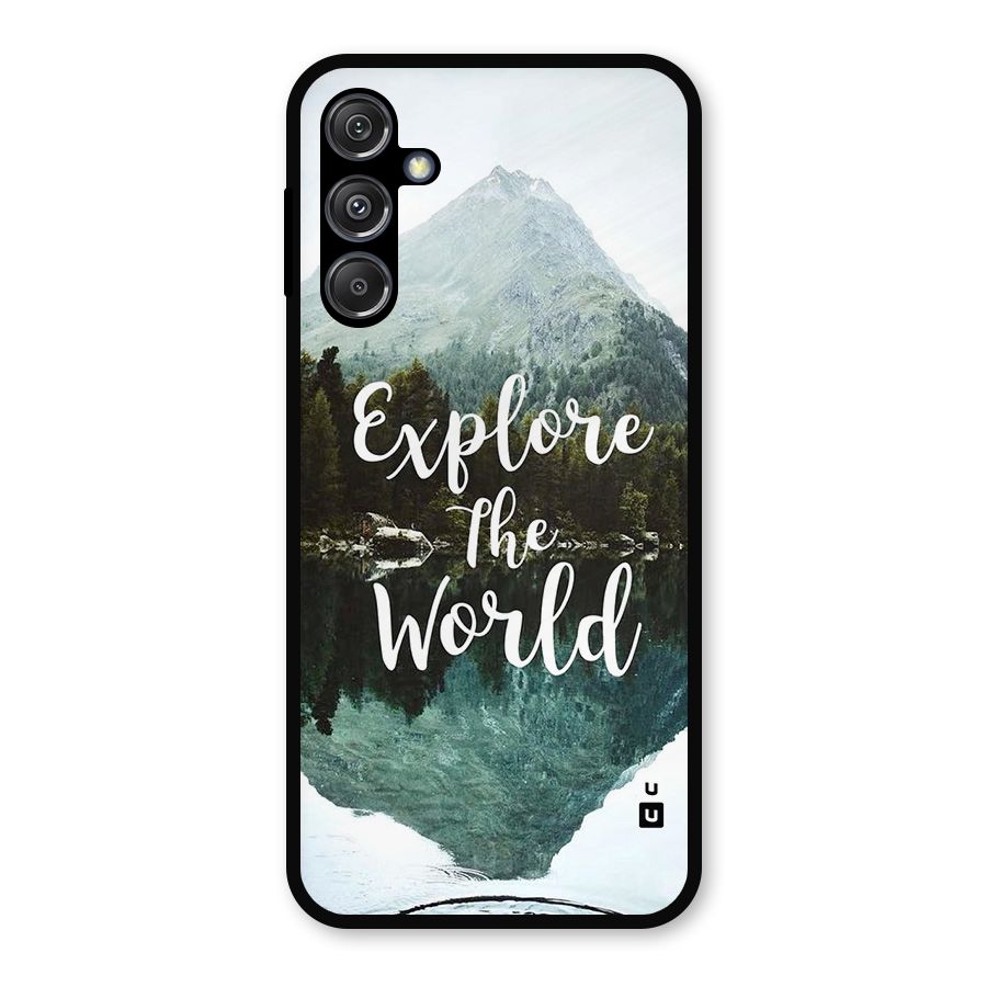 Explore The World Metal Back Case for Galaxy M34 5G