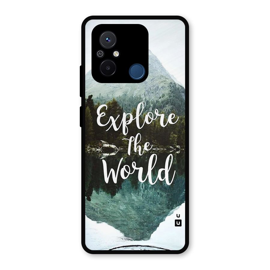 Explore The World Metal Back Case for Poco C55