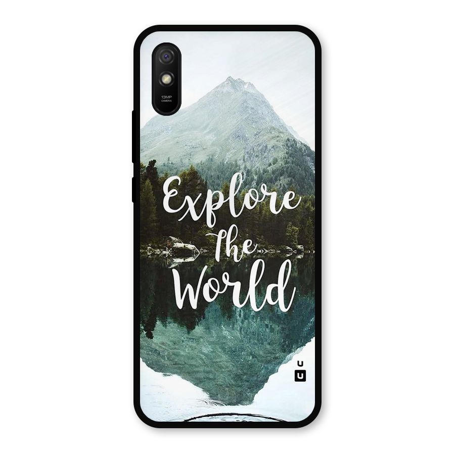 Explore The World Metal Back Case for Redmi 9a