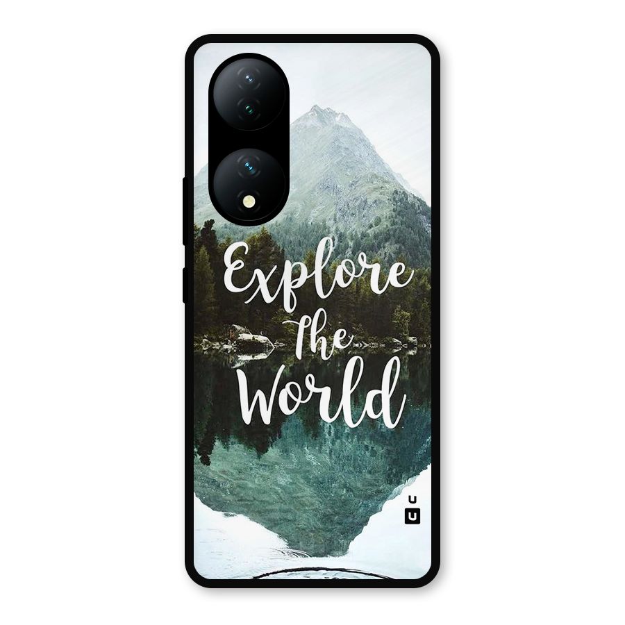 Explore The World Metal Back Case for Vivo Y100a