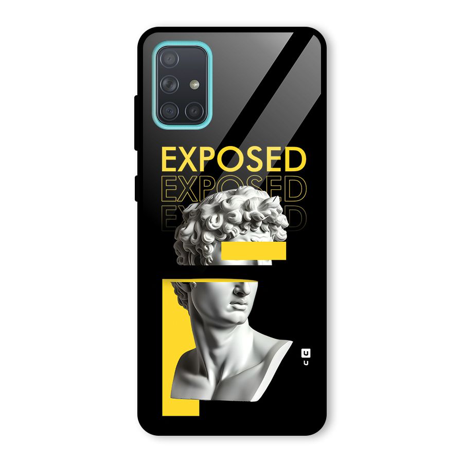 Exposed Sculpture Glass Back Case for Galaxy A71