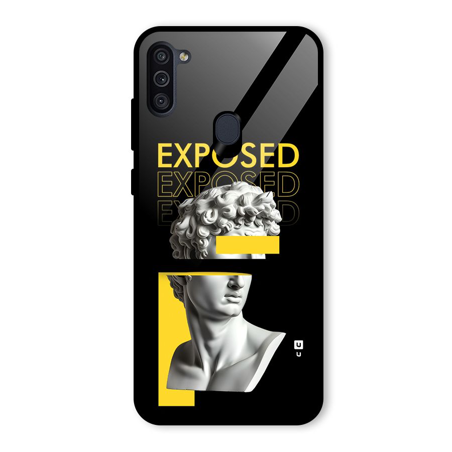 Exposed Sculpture Glass Back Case for Galaxy M11