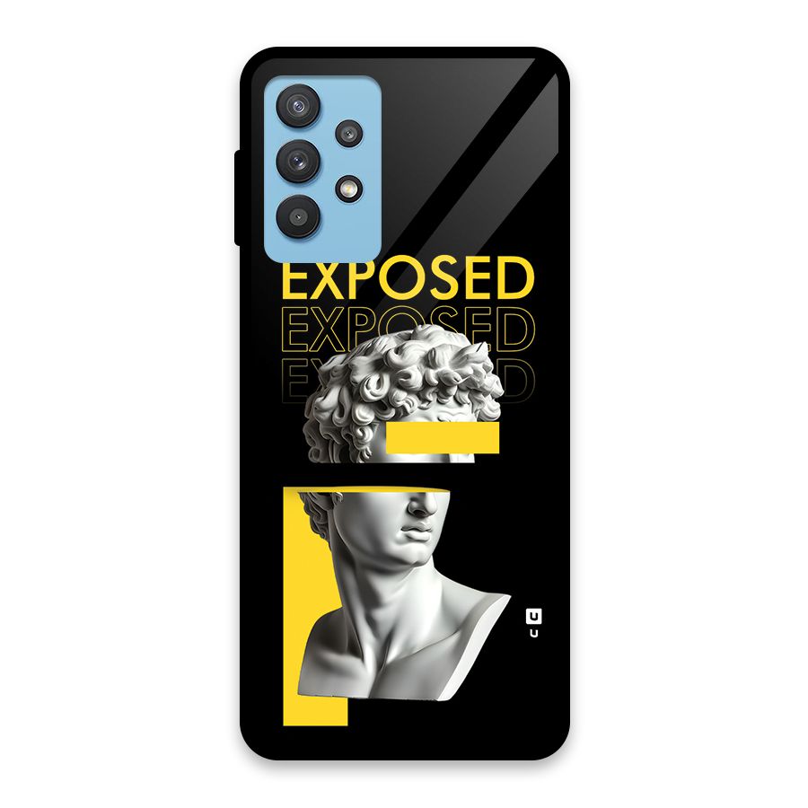 Exposed Sculpture Glass Back Case for Galaxy M32 5G