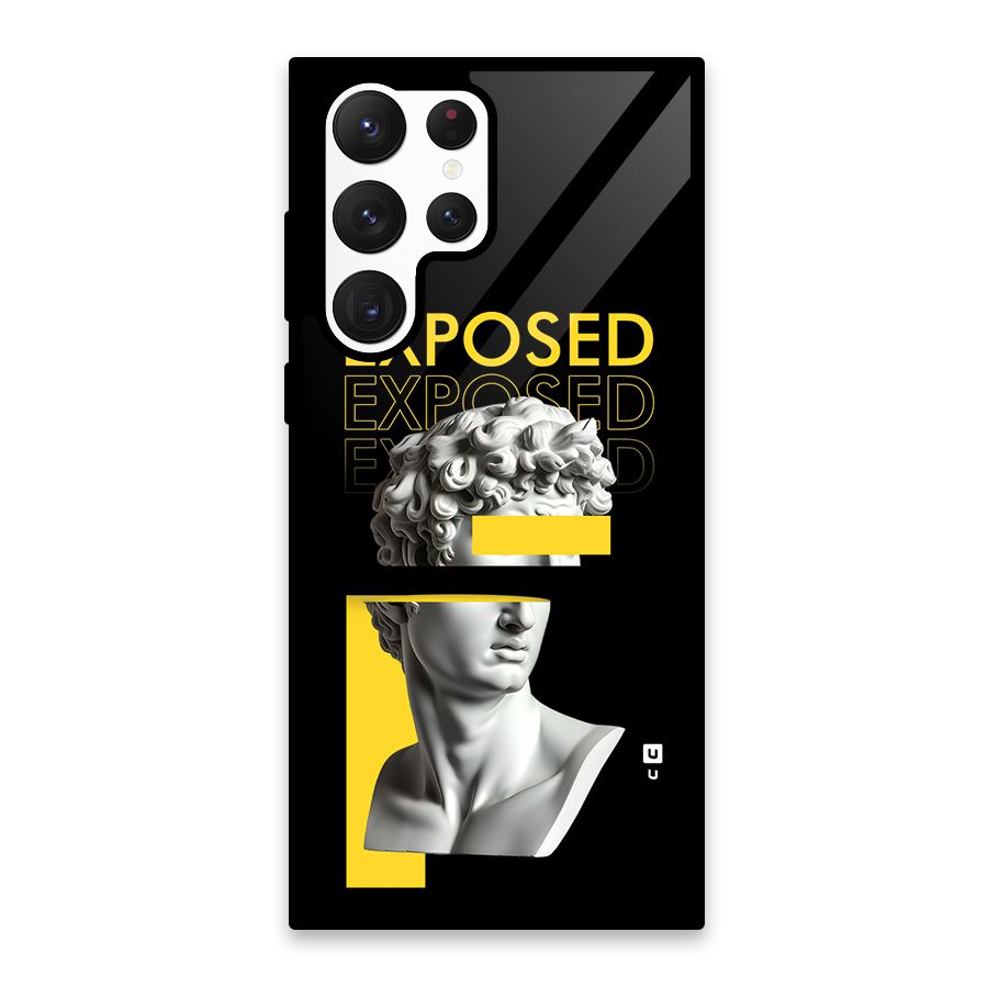 Exposed Sculpture Glass Back Case for Galaxy S22 Ultra 5G