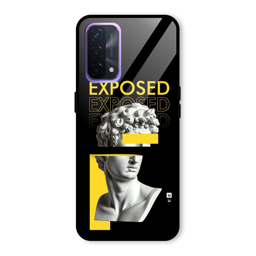 Exposed Sculpture Glass Back Case for Oppo A74 5G