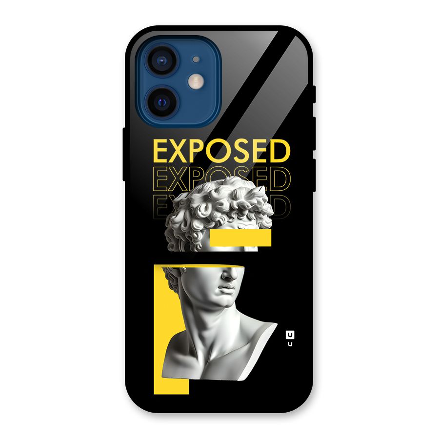 Exposed Sculpture Glass Back Case for iPhone 12 Mini