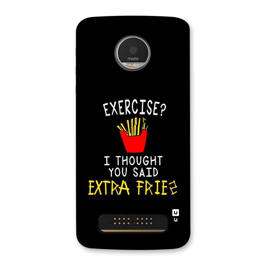 Extra Fries Back Case for Moto Z Play