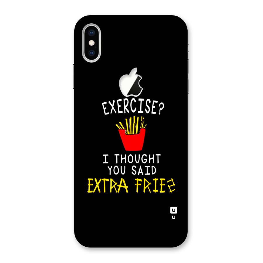 Extra Fries Back Case for iPhone XS Max Apple Cut