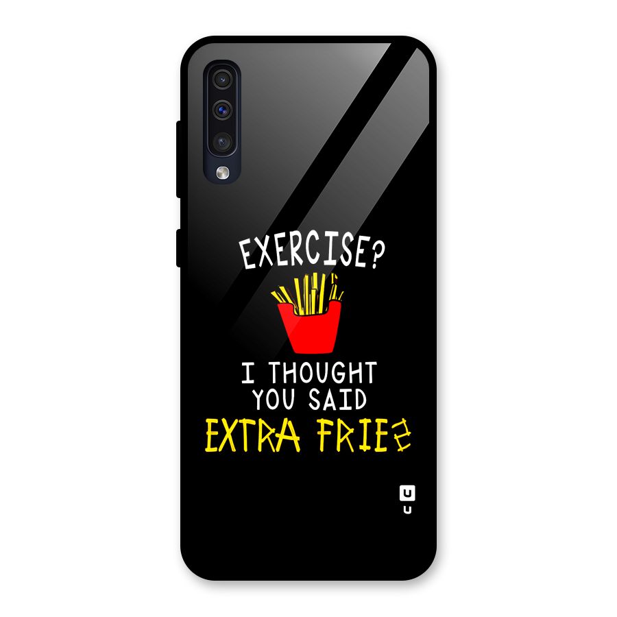Extra Fries Glass Back Case for Galaxy A30s
