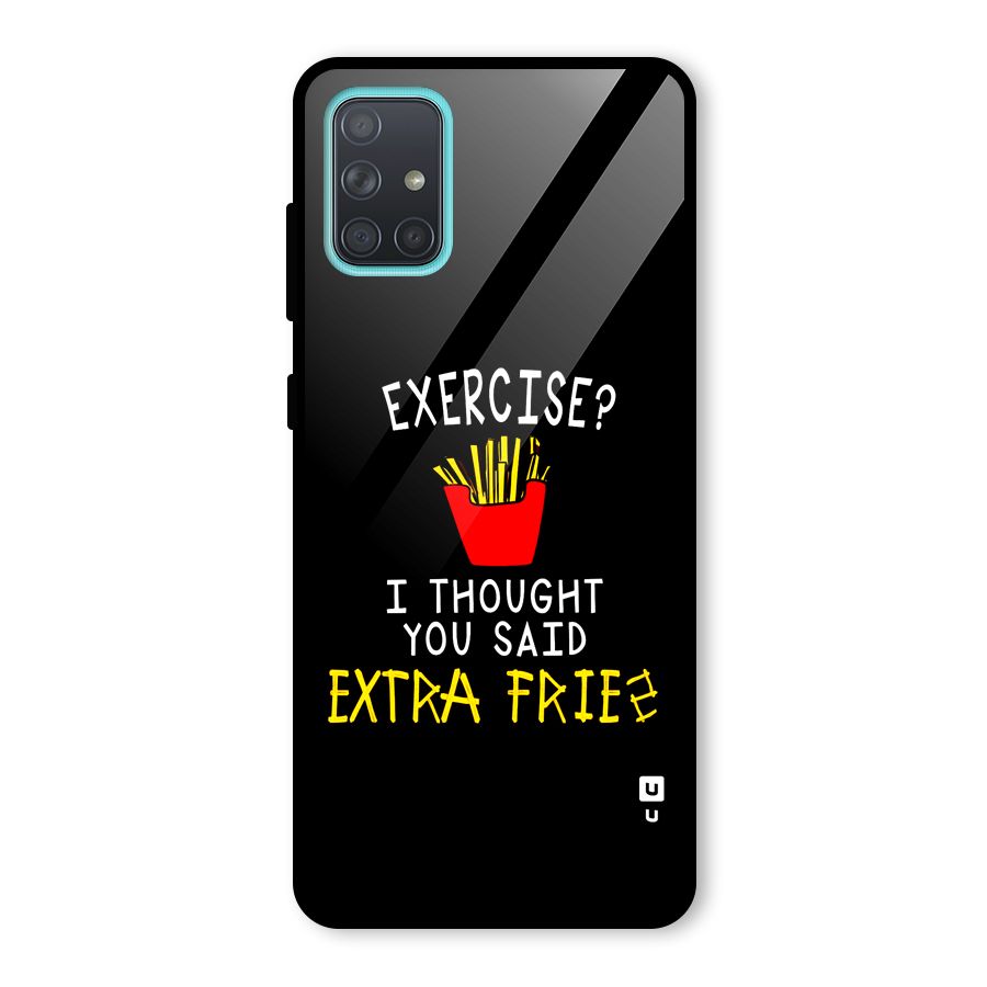 Extra Fries Glass Back Case for Galaxy A71