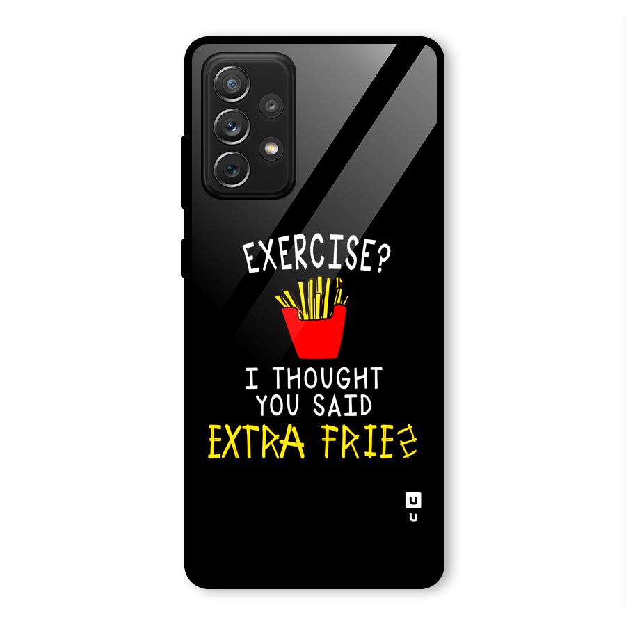 Extra Fries Glass Back Case for Galaxy A72