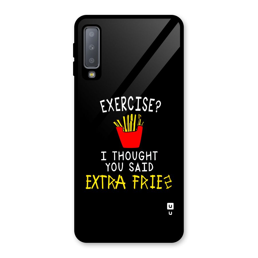 Extra Fries Glass Back Case for Galaxy A7 (2018)
