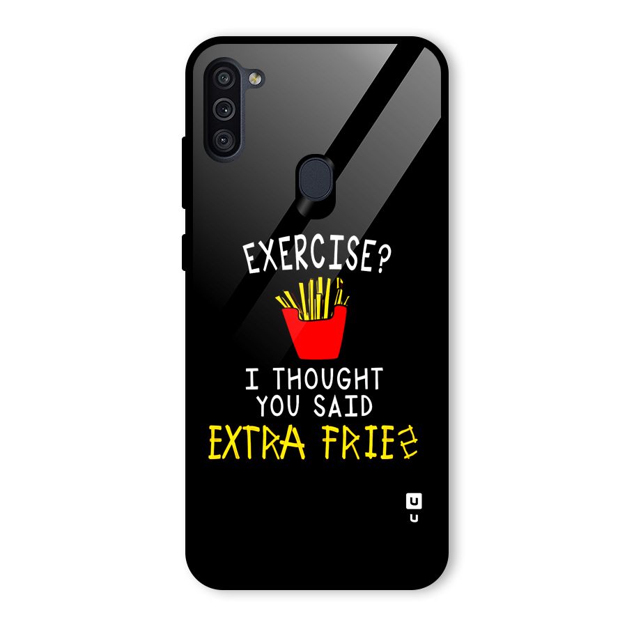 Extra Fries Glass Back Case for Galaxy M11