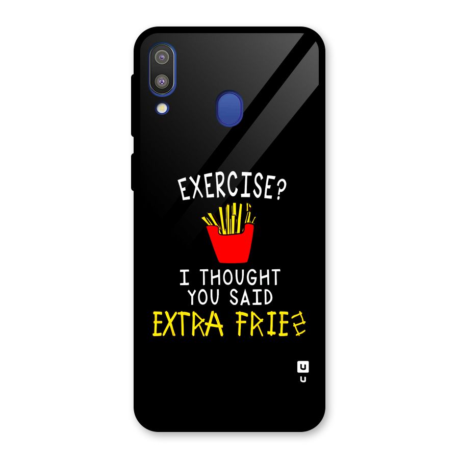 Extra Fries Glass Back Case for Galaxy M20