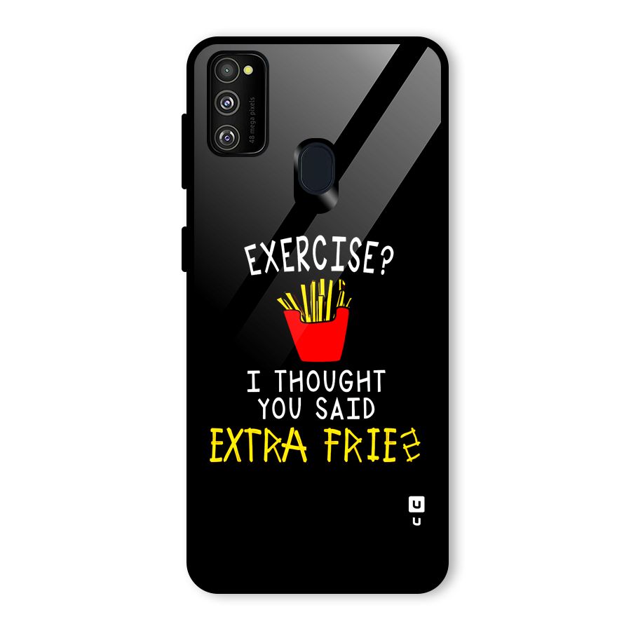 Extra Fries Glass Back Case for Galaxy M30s