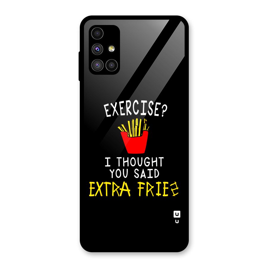 Extra Fries Glass Back Case for Galaxy M51