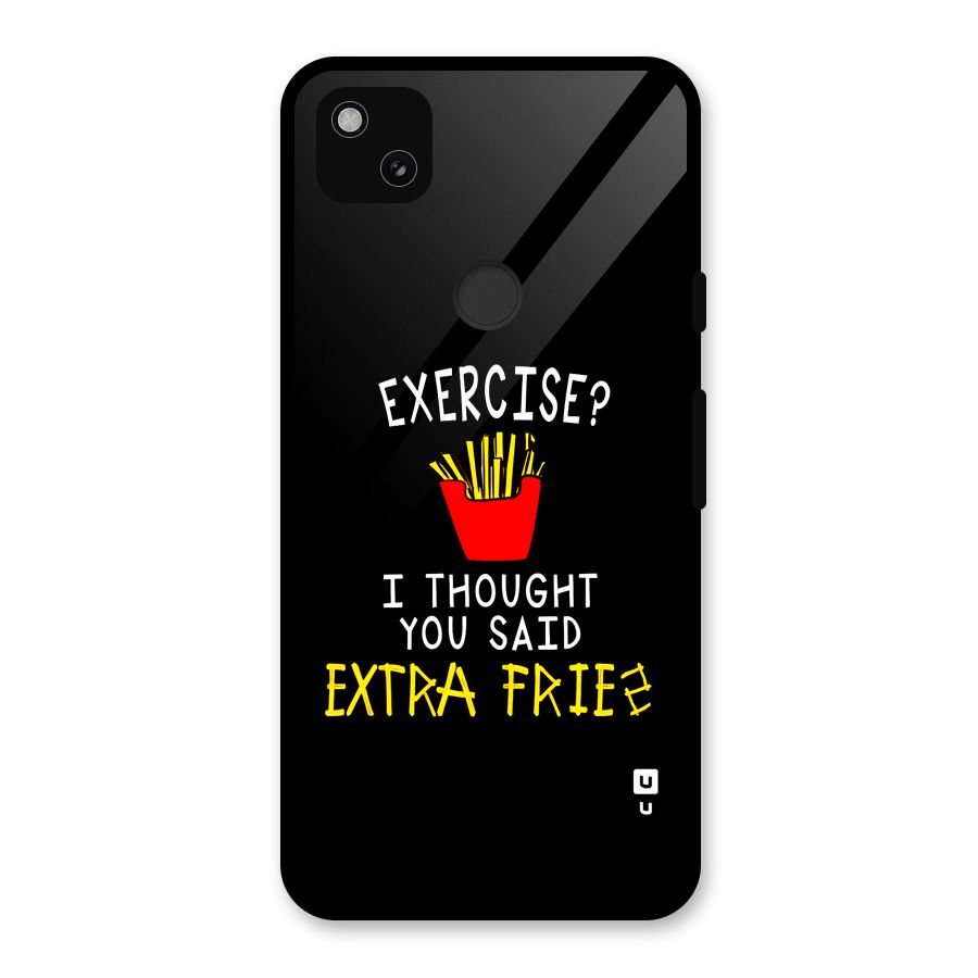 Extra Fries Glass Back Case for Google Pixel 4a