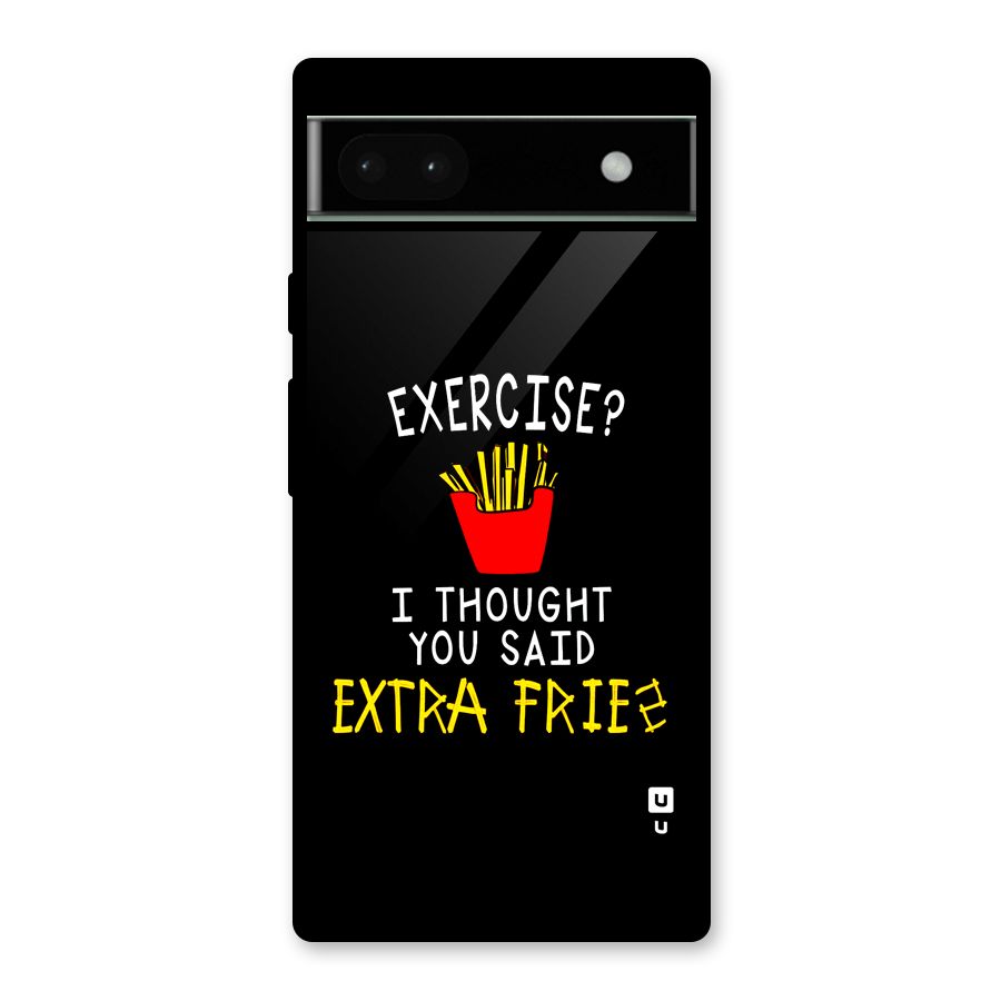Extra Fries Glass Back Case for Google Pixel 6a