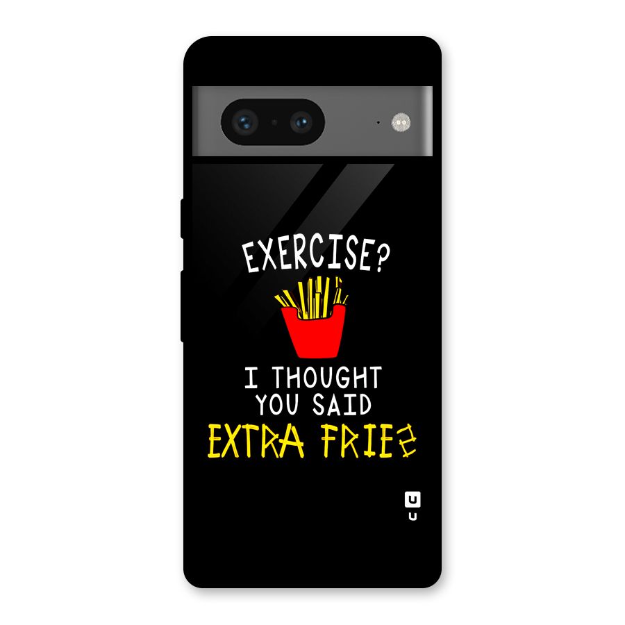 Extra Fries Glass Back Case for Google Pixel 7