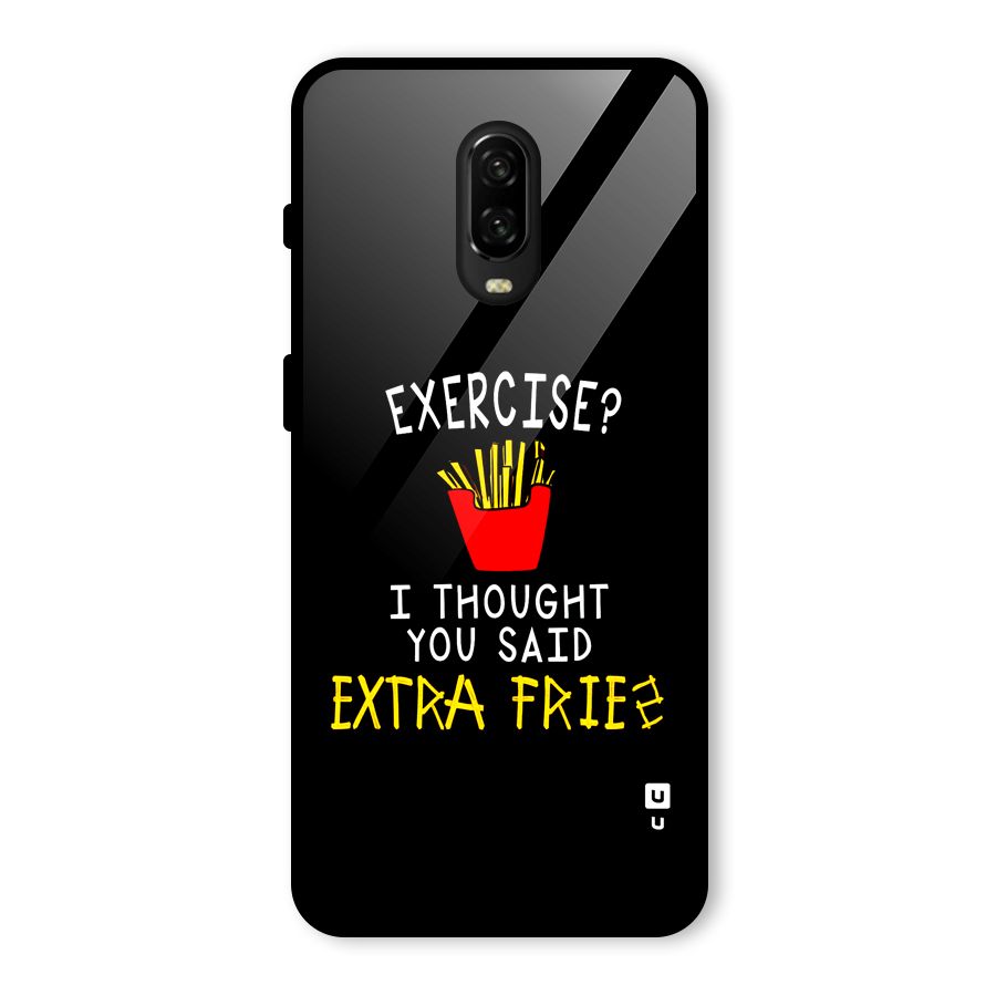 Extra Fries Glass Back Case for OnePlus 6T