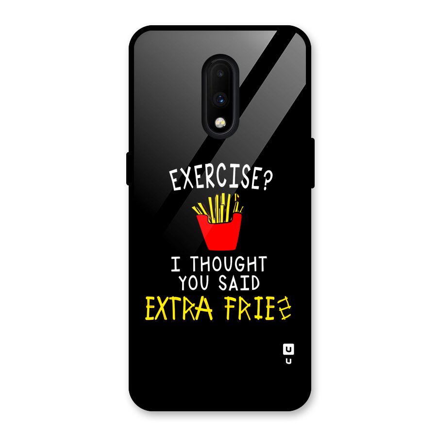 Extra Fries Glass Back Case for OnePlus 7