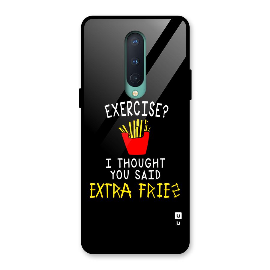 Extra Fries Glass Back Case for OnePlus 8