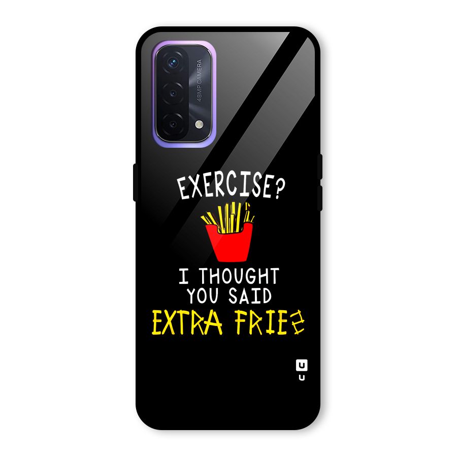 Extra Fries Glass Back Case for Oppo A74 5G