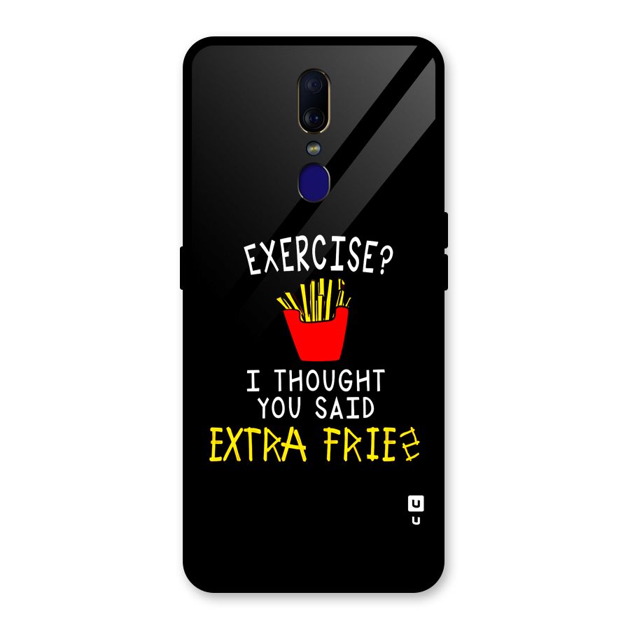 Extra Fries Glass Back Case for Oppo F11