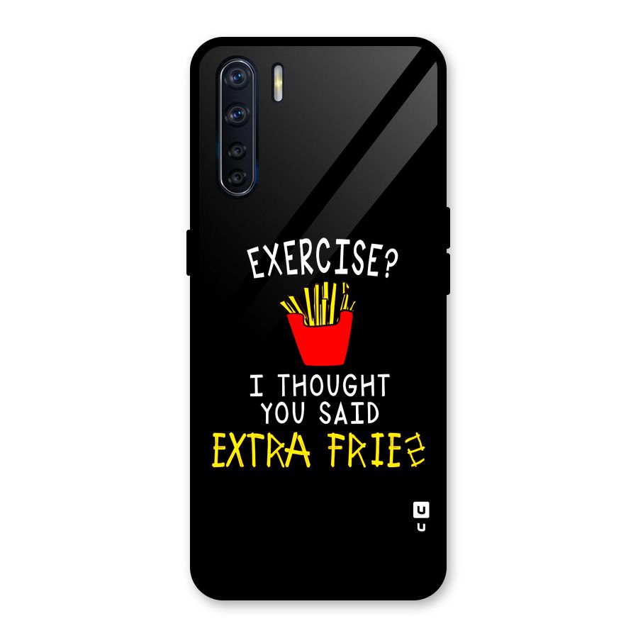 Extra Fries Glass Back Case for Oppo F15