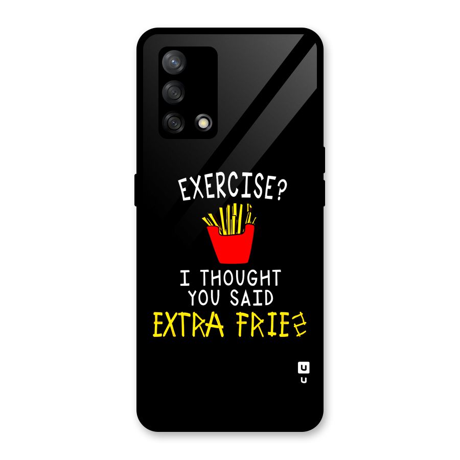 Extra Fries Glass Back Case for Oppo F19