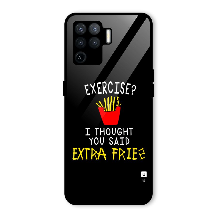 Extra Fries Glass Back Case for Oppo F19 Pro