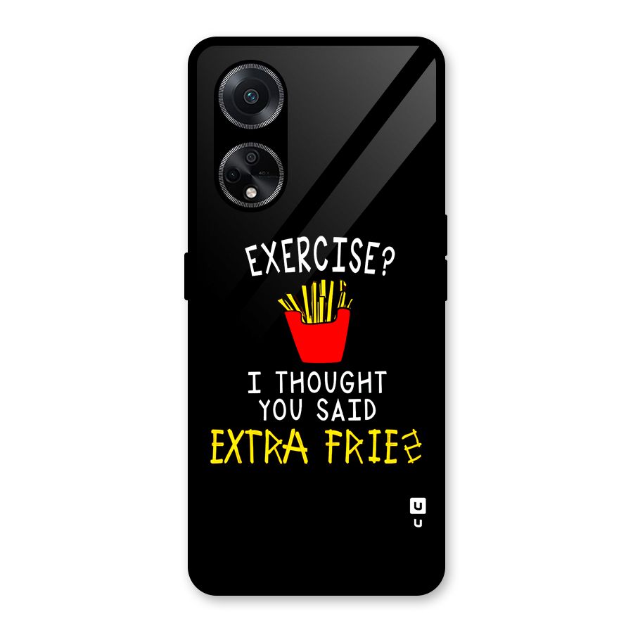 Extra Fries Glass Back Case for Oppo F23