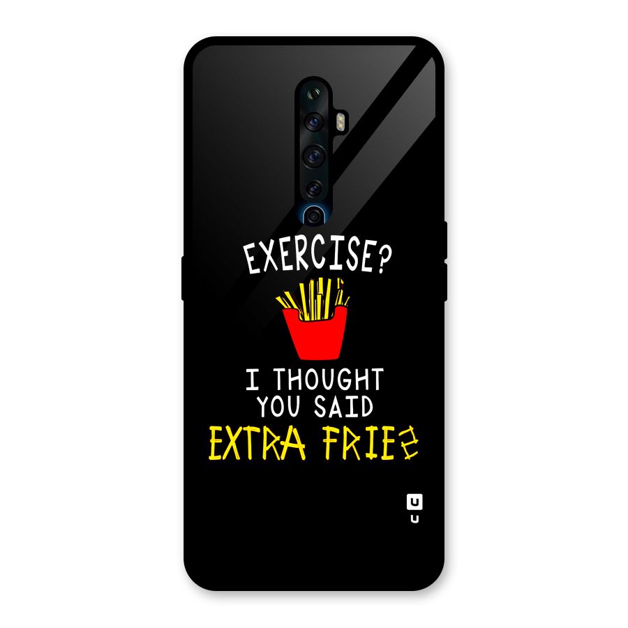 Extra Fries Glass Back Case for Oppo Reno2 F