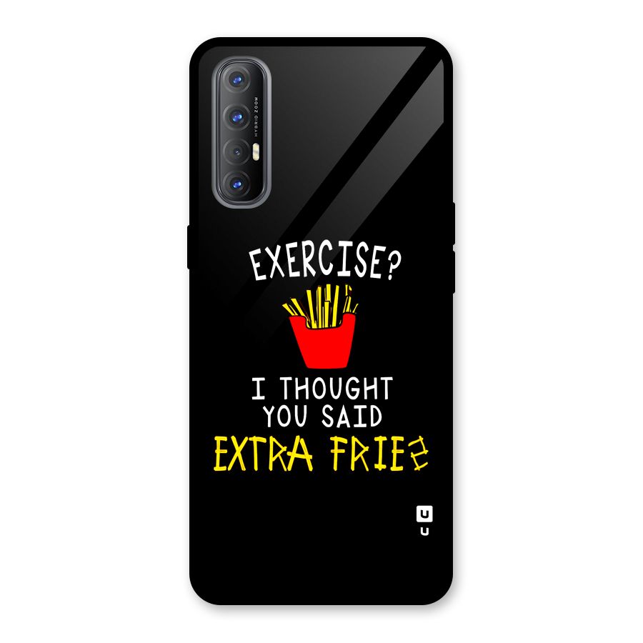 Extra Fries Glass Back Case for Oppo Reno3 Pro