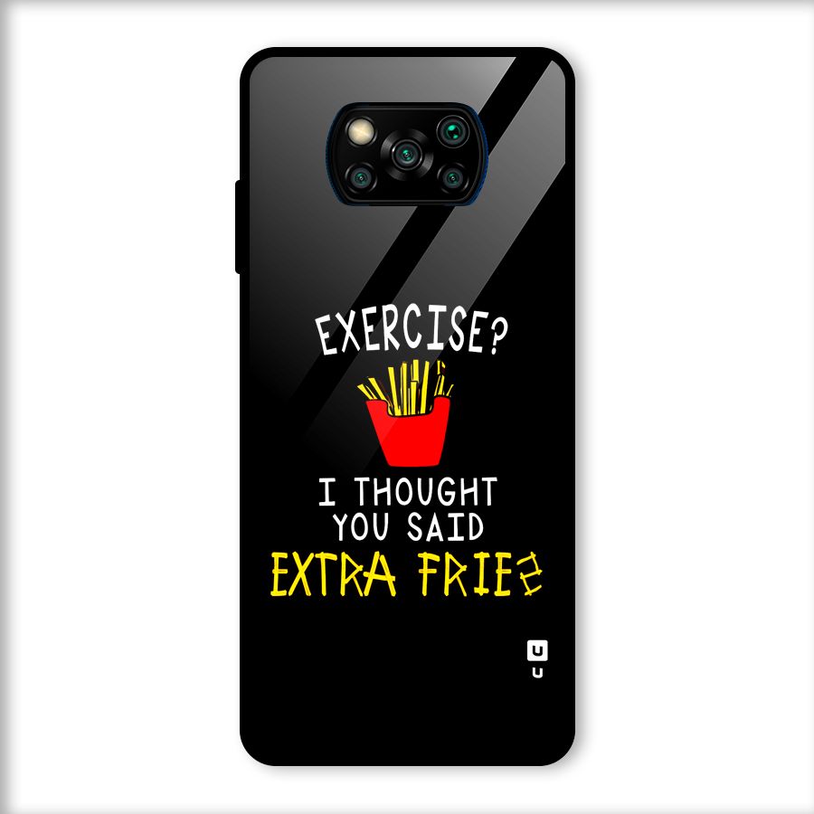 Extra Fries Glass Back Case for Poco X3