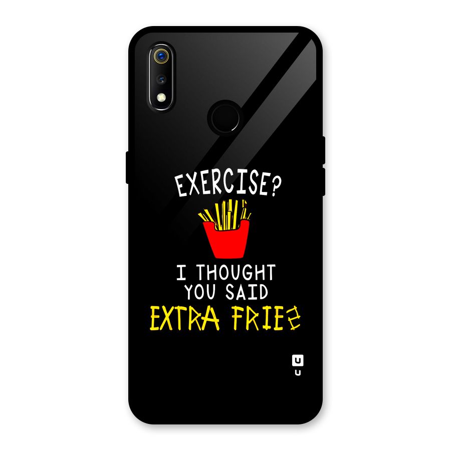Extra Fries Glass Back Case for Realme 3i