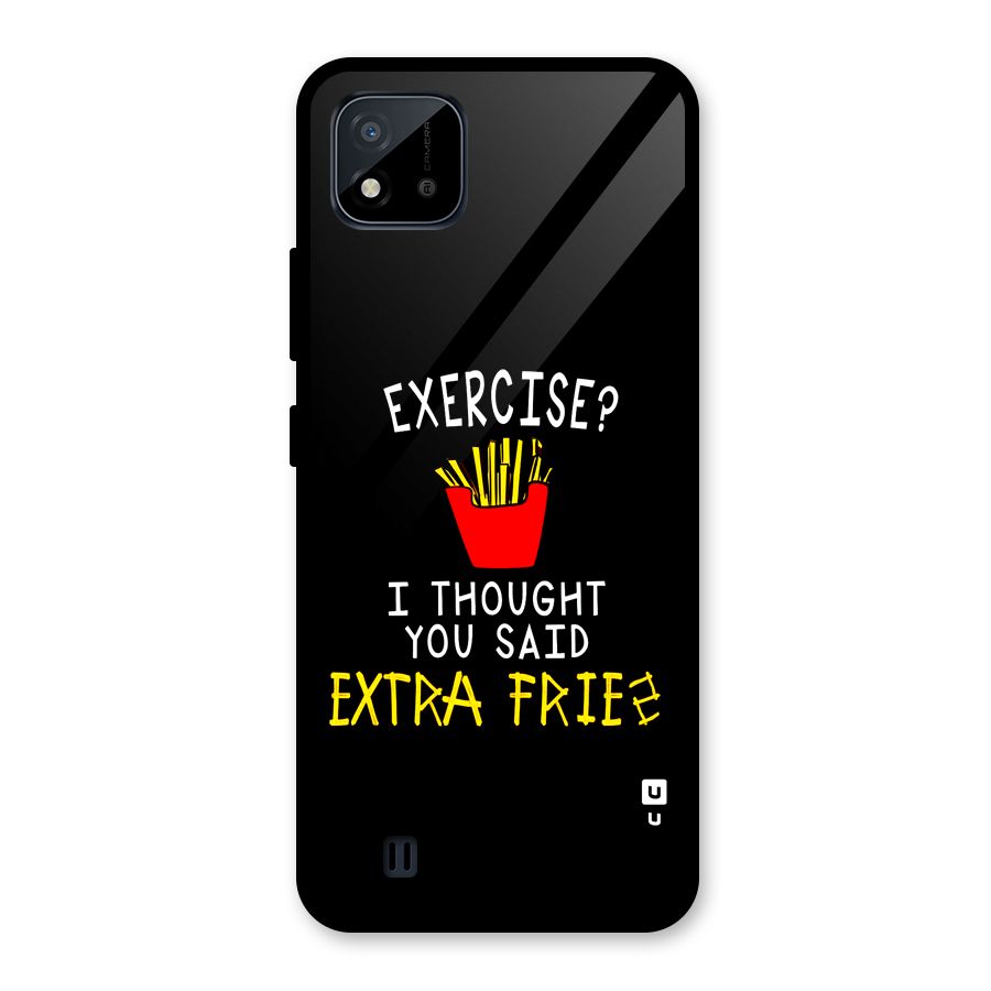 Extra Fries Glass Back Case for Realme C11 2021