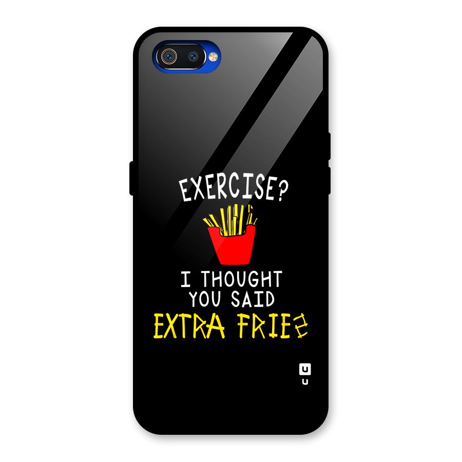 Extra Fries Glass Back Case for Realme C2