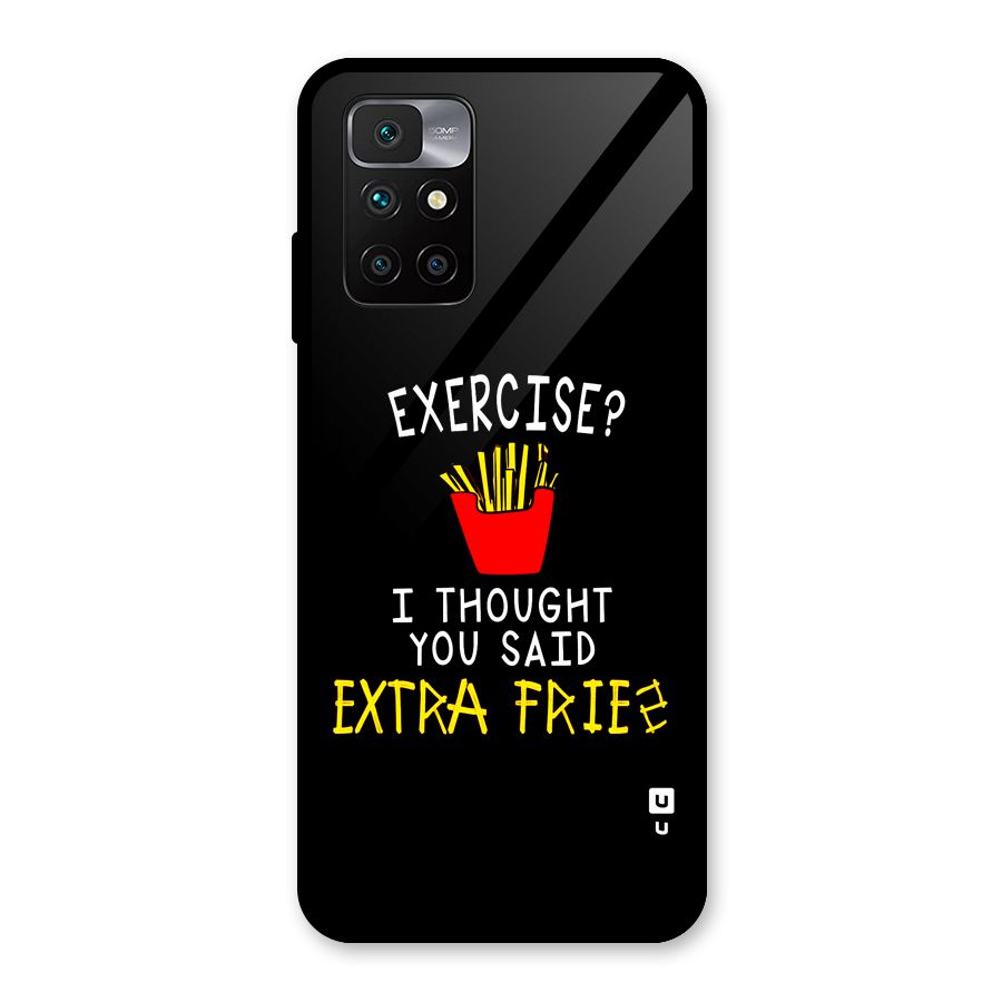 Extra Fries Glass Back Case for Redmi 10 Prime